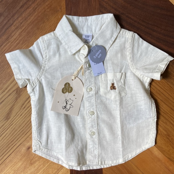 NWT GAP Baby Linen-Cotton Outfit Set 6-12 months - Picture 3 of 10